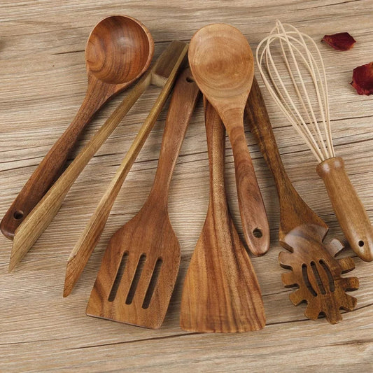 Wooden Cooking Utensils | 7 Sets