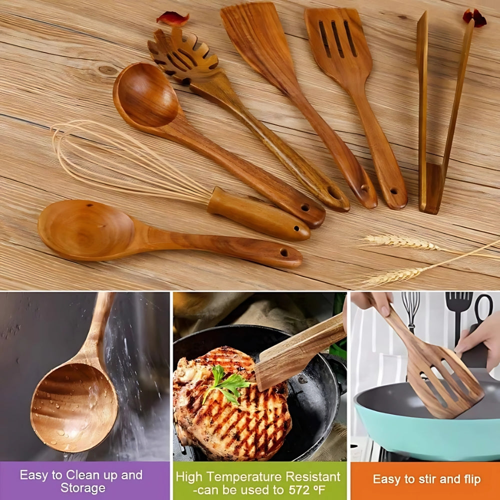 Wooden Cooking Utensils | 7 Sets