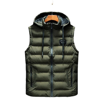 Men's Loose Casual Jacket Sleeveless Zipper Down