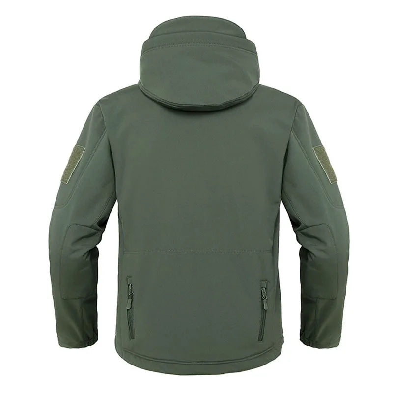 Military Shark Skin Soft Shell Jackets Men Tactical Windproof Waterproof Jacket Men Army Combat Jackets Mens Hooded Bomber Coats