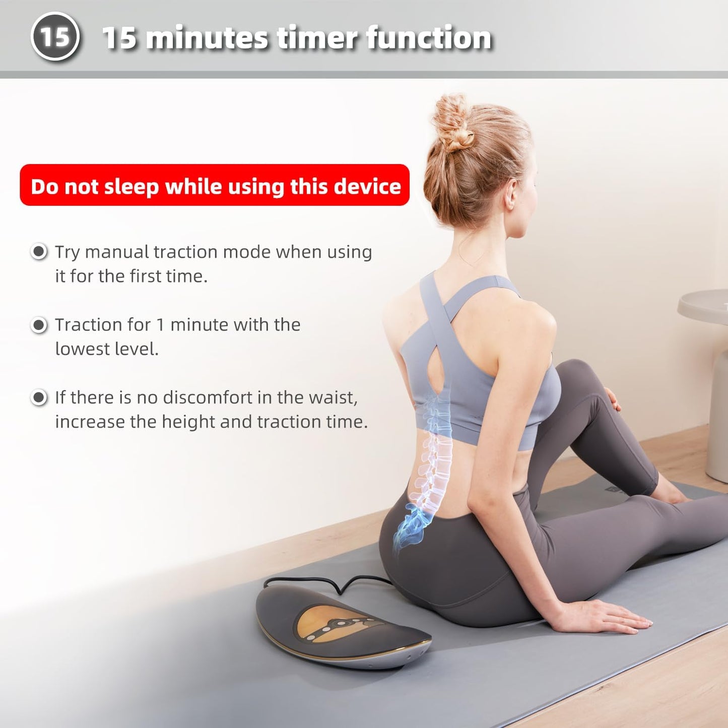 Electric Lumbar Traction Device with Dynamic Airbag Back Stretching