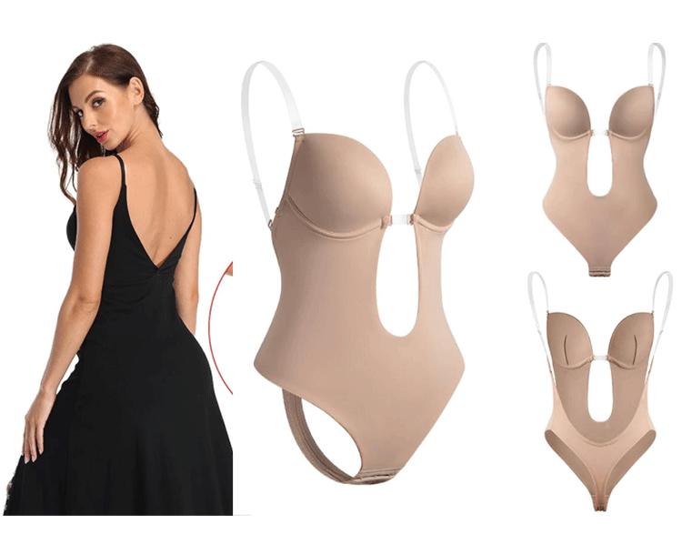Best Backless Body Shaper For Women Push Up Bra Low Back Thong