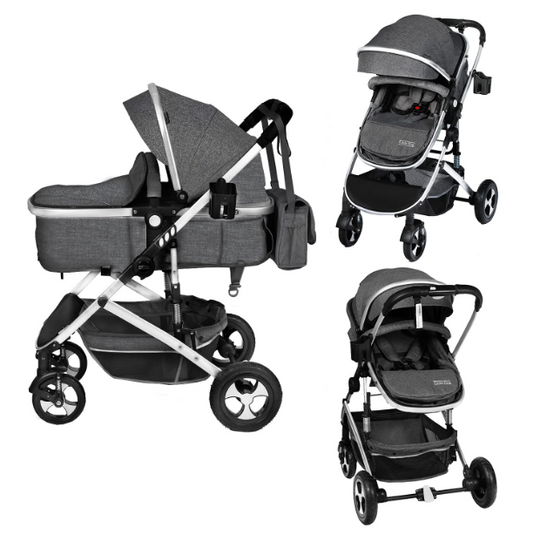 Folding 2-In-1 Baby Stroller Prams With Car Seat Portable Travel System Set