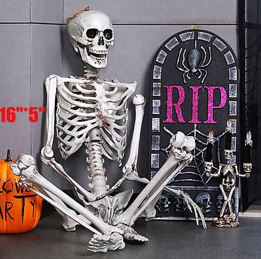 Halloween Human Skeleton Poseable Decoration Party Prop 40*12cm