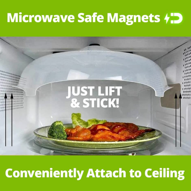 Magnetic Microwave lid Anti Splatter Cover Plate for Food With Steam Vent