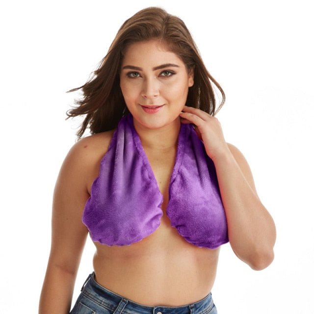 Tata Towel Bra,Comfortable Casual Bra Hanging Neck, Comfortable Casual  Sports Sweat Towel, Harness Bra Sexy Absorb Water Sweat Absorb Towel Bras,  For Home And Daily Wear : : Fashion