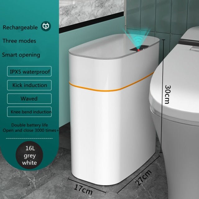Smart Trash Can For Bathroom Bedroom 16L
