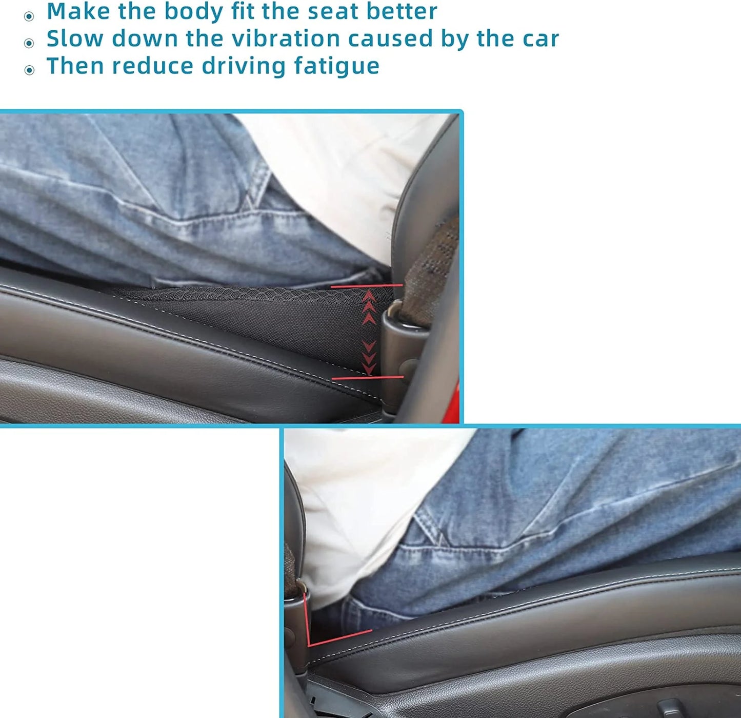 Car Driving Booster Seat Memory Foam Heightening Seat Cushion