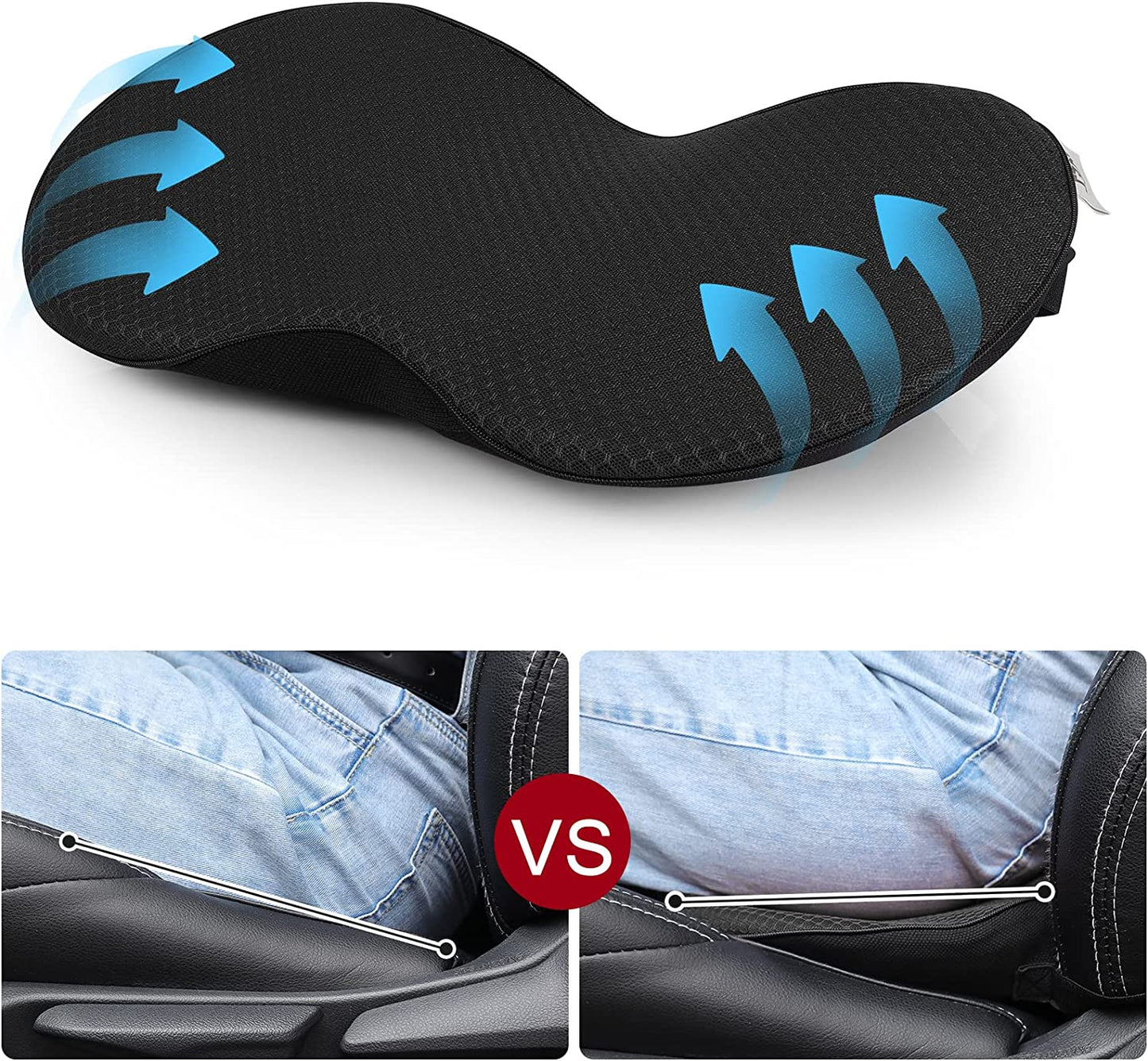 Car Seat Cushion Memory Foam Car Seat Pad for Drivers Sciatica & Lower Back  Pain Relief - Car Seat Cushions for Driving